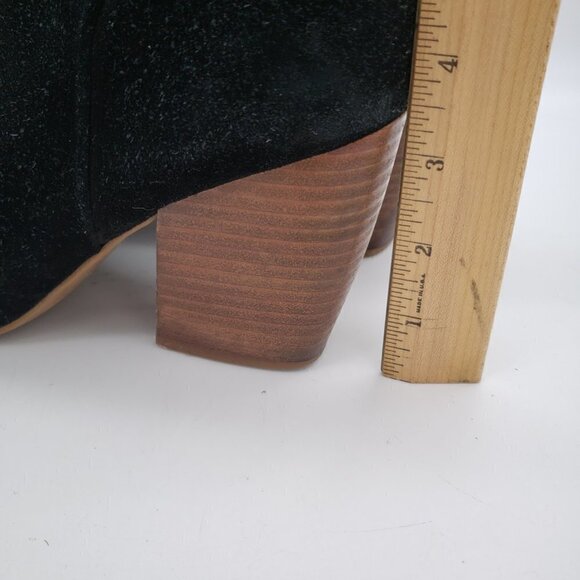 Crown Vintage Black Suede Zip-Up Booties Short Boots Size 9M - Picture 10 of 12